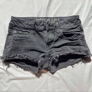 American Eagle Super-Low Shortie Jean Shorts 0